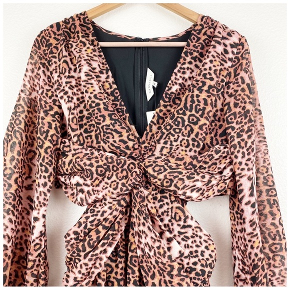 NWT Anthropologie Ranna Gill Leopard Print Midi Dress Size Medium - Picture 7 of 13